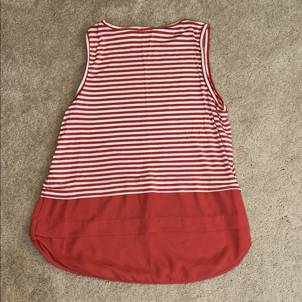 Michael Michael Kors Red Striped Sleeveless Top - Picture 4 of 4